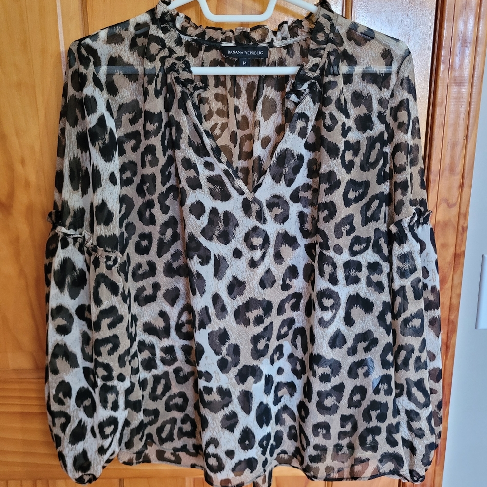 Banana Republic Animal Print Blouse